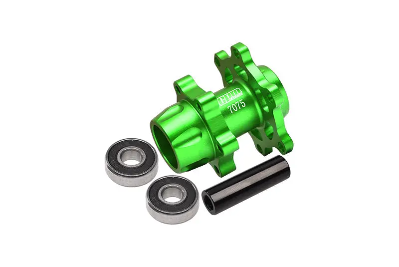 Aluminum 7075-T6 Front Wheel Hub Hex (Enlarged Inner Bearing) For Losi 1:4 Promoto-Mx Motorcycle Motorbike Rtr Los06000 Los06002 Upgrades - Green 1
