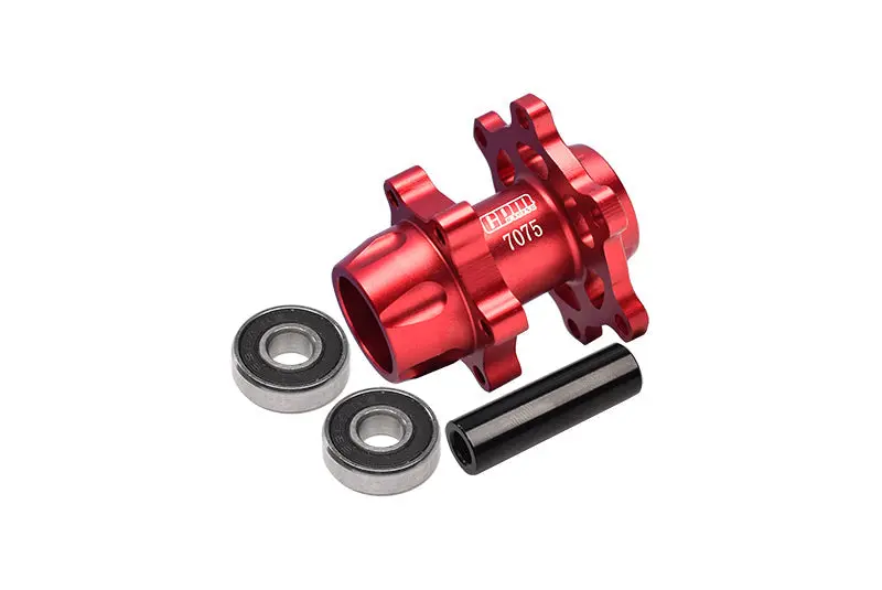 Aluminum 7075-T6 Front Wheel Hub Hex (Enlarged Inner Bearing) For Losi 1:4 Promoto-Mx Motorcycle Motorbike Rtr Los06000 Los06002 Upgrades - Red 1