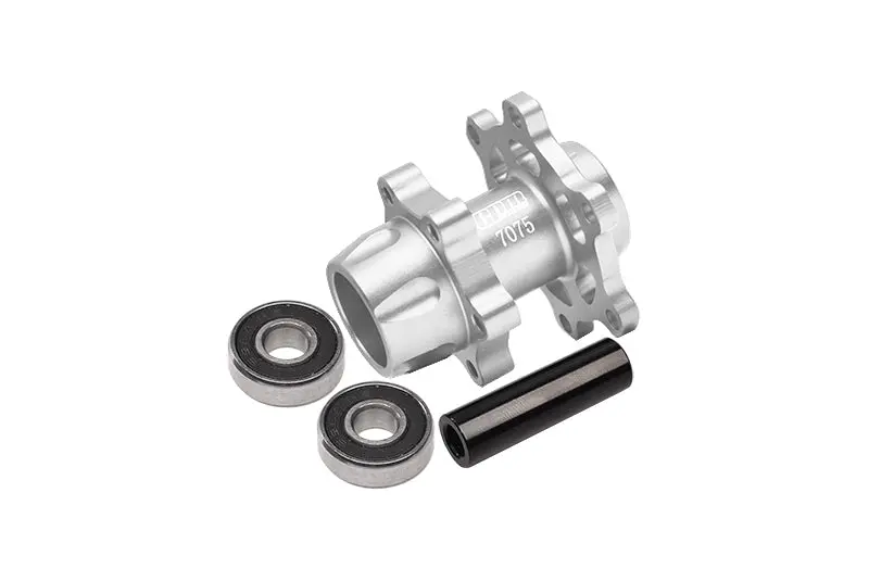 Aluminum 7075-T6 Front Wheel Hub Hex (Enlarged Inner Bearing) For Losi 1:4 Promoto-Mx Motorcycle Motorbike Rtr Los06000 Los06002 Upgrades - Silver 1