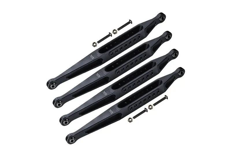 Aluminum 7075-T6 Lower Link Bar Set For Losi 1:8 Lmt 4Wd Solid Axle Monster Truck Los04022 / Son-Uva Digger Los04021 Upgrades - Black 1