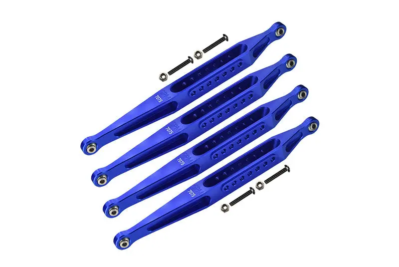 Aluminum 7075-T6 Lower Link Bar Set For Losi 1:8 Lmt 4Wd Solid Axle Monster Truck Los04022 / Son-Uva Digger Los04021 Upgrades - Blue 1