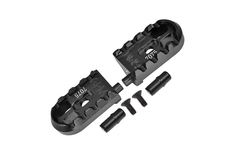 Aluminum 7075-T6 Motorcycle Foot Pegs Set For Losi 1:4 Promoto-Mx Motorcycle Motorbike Rtr Los06000 Los06002 Upgrades - Black 1