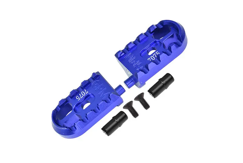 Aluminum 7075-T6 Motorcycle Foot Pegs Set For Losi 1:4 Promoto-Mx Motorcycle Motorbike Rtr Los06000 Los06002 Upgrades - Blue 1