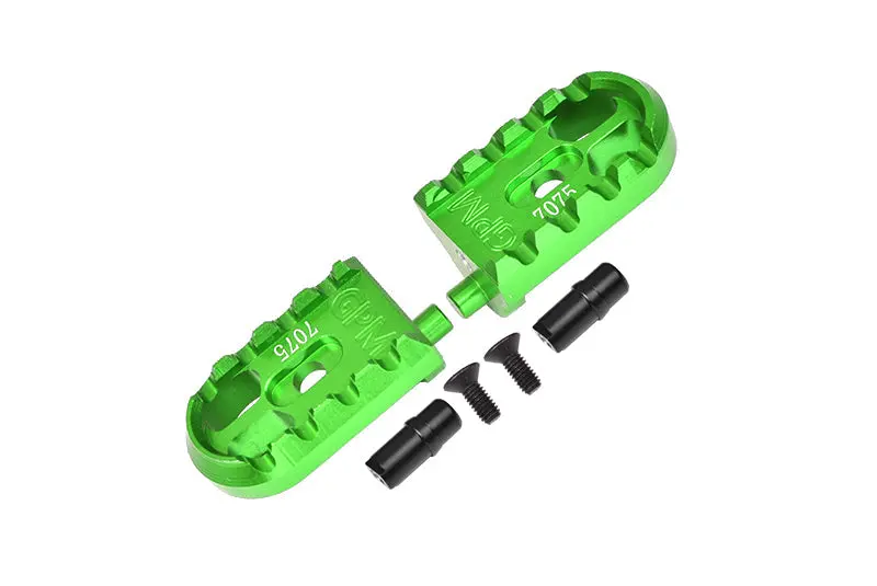 Aluminum 7075-T6 Motorcycle Foot Pegs Set For Losi 1:4 Promoto-Mx Motorcycle Motorbike Rtr Los06000 Los06002 Upgrades - Green 1