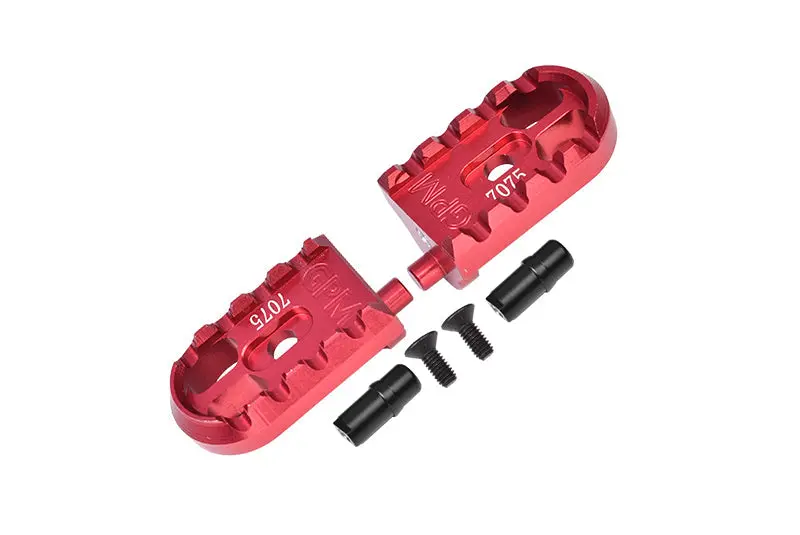 Aluminum 7075-T6 Motorcycle Foot Pegs Set For Losi 1:4 Promoto-Mx Motorcycle Motorbike Rtr Los06000 Los06002 Upgrades - Red 1