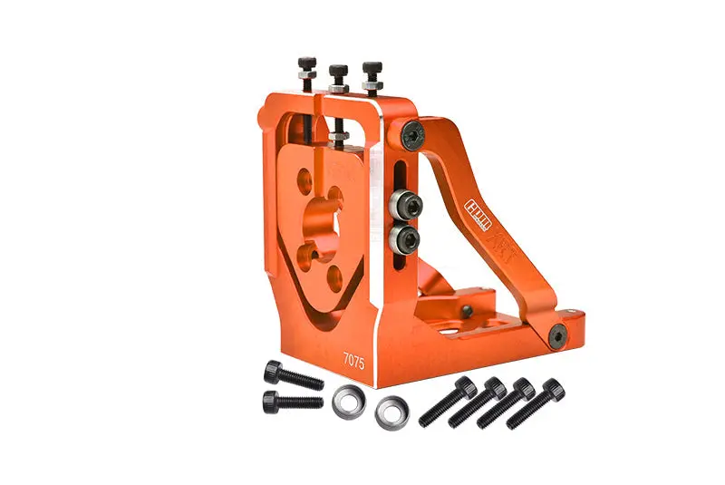Aluminum 7075-T6 Quick Release Motor Base For 1:5 Traxxas X Maxx 6S / X Maxx 8S / Xrt 8S Monster Truck Upgrades - Orange 1