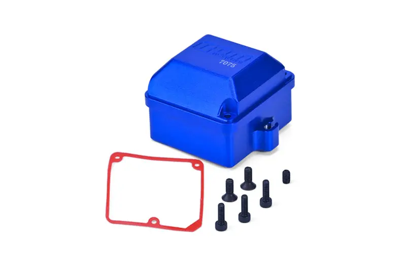 Aluminum 7075-T6 Radio Box Set For Arrma 1:8 Kraton 6S / Electric Talion 6S / Typhon 6S / Notorious 6S / Outcast 6S / 1:7 Mojave 6S / 1:10 Granite Voltage Upgrade Parts - Blue 1