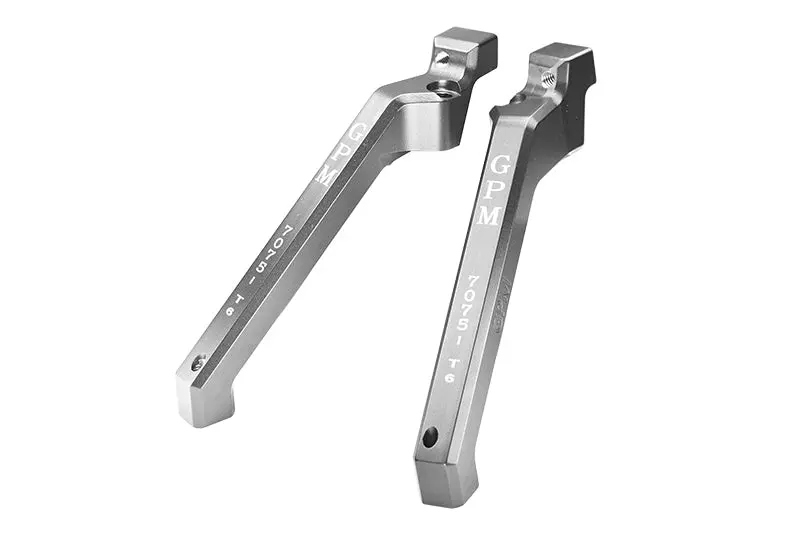 Aluminum 7075-T6 Rear Chassis Brace For Traxxas 1/8 4Wd Sledge Monster Truck 95076-4 - 2Pc Set Silver 1