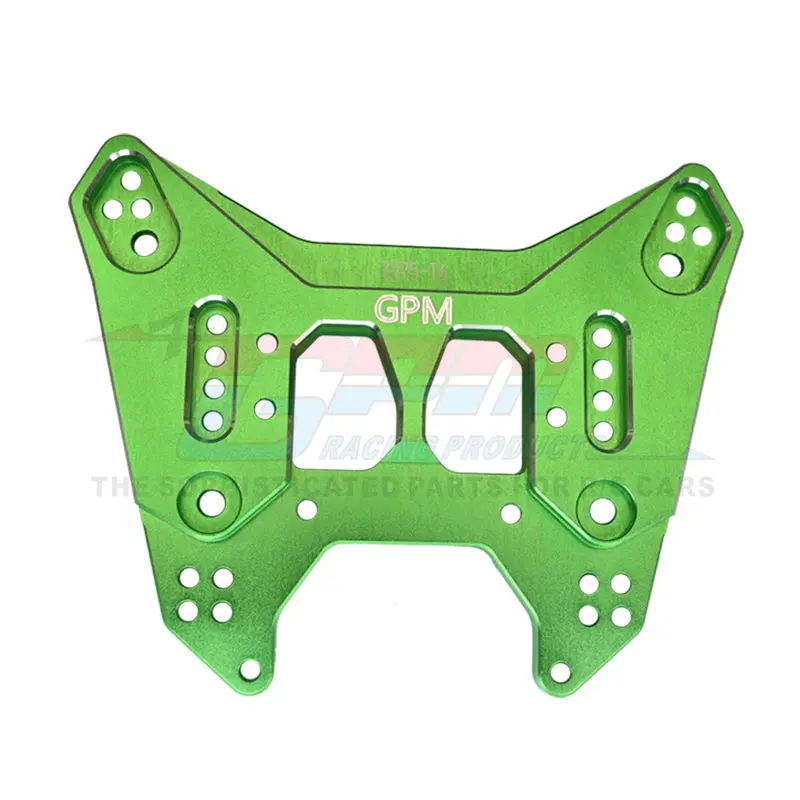 Aluminum 7075-T6 Rear Damper Plate For Arrma 1:7 Fireteam 6S Blx / 1:7 Mojave 6S Blx - 1Pc Set Green 1
