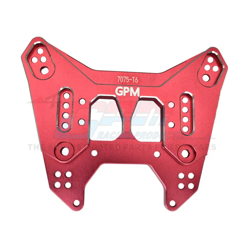 Aluminum 7075-T6 Rear Damper Plate For Arrma 1:7 Fireteam 6S Blx / 1:7 Mojave 6S Blx - 1Pc Set Red 1