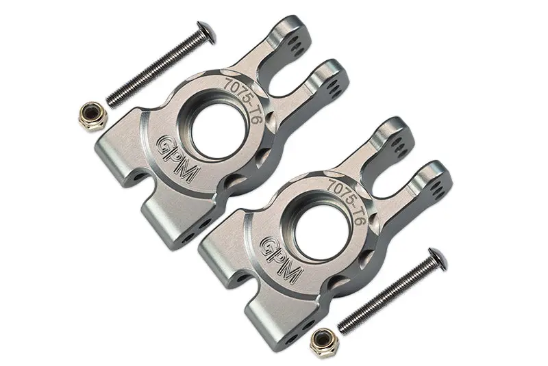 Aluminum 7075-T6 Rear Knuckle Arms For Traxxas 1/8 4Wd Sledge Monster Truck 95076-4 - 6Pc Set Silver 1
