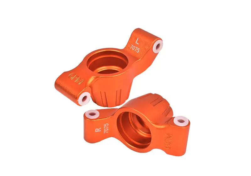 Aluminum 7075-T6 Rear Stub Axle Carriers For Traxxas 1:10 4Wd Maxx 89076-4 / 4Wd Maxx With Widemaxx 89086-4 / 1:8 4Wd Maxx Slash 6S 102076-4 Upgrades - Orange 1