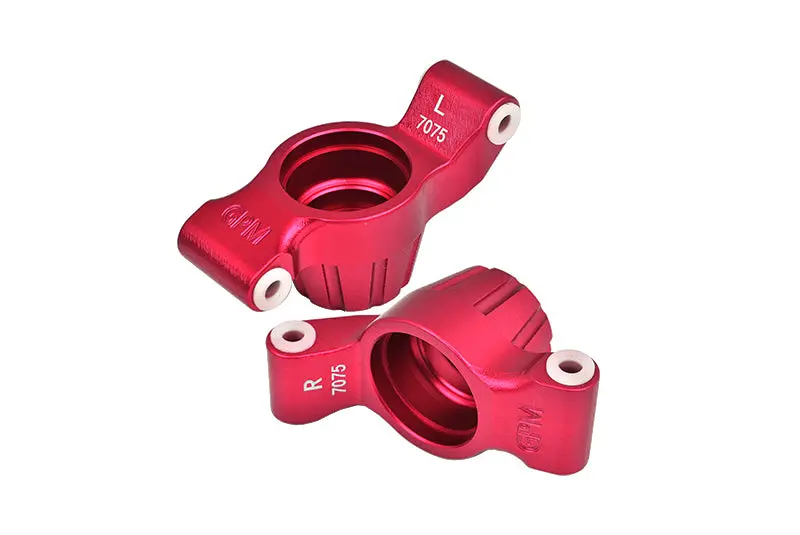 Aluminum 7075-T6 Rear Stub Axle Carriers For Traxxas 1:10 4Wd Maxx 89076-4 / 4Wd Maxx With Widemaxx 89086-4 / 1:8 4Wd Maxx Slash 6S 102076-4 Upgrades - Red 1