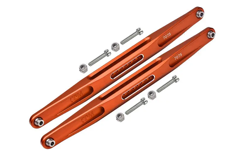 Aluminum 7075-T6 Rear Trailing Arm Lower Links For Traxxas 1:7 Unlimited Desert Racer Udr Pro-Scale 4X4 (#85076-4) Upgrades - Orange 1