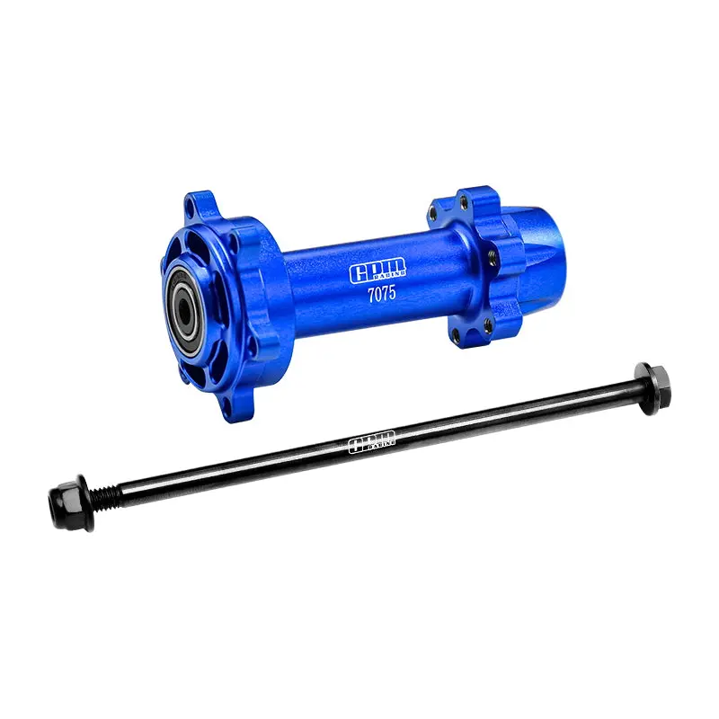 Aluminum 7075-T6 Rear Wheel Hub Hex (Enlarged Inner Bearing) For Losi 1:4 Promoto-Mx Motorcycle Motorbike Rtr Los06000 Los06002 Upgrades - Blue 1