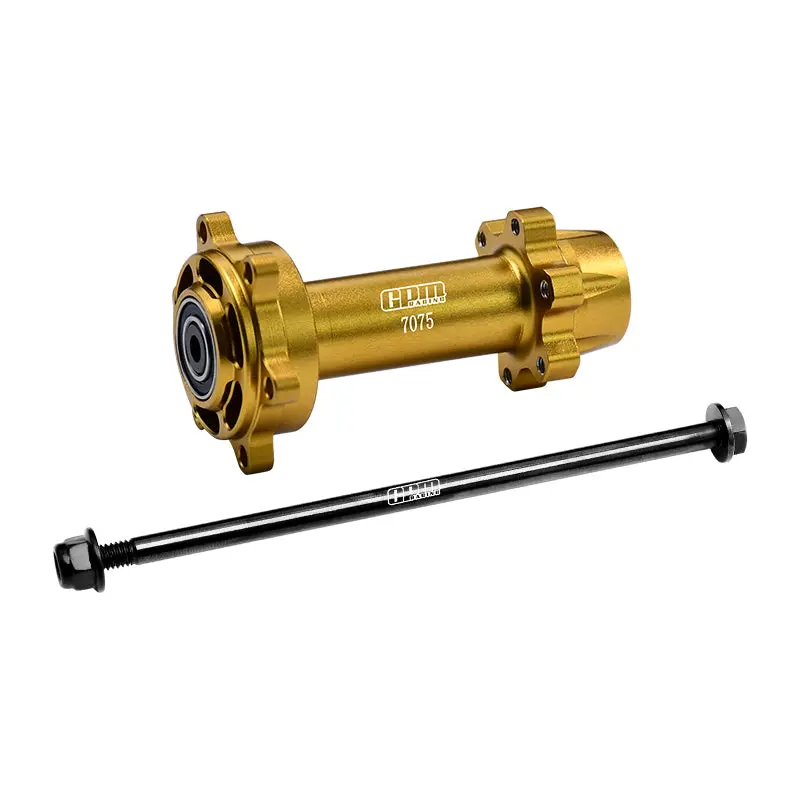 Aluminum 7075-T6 Rear Wheel Hub Hex (Enlarged Inner Bearing) For Losi 1:4 Promoto-Mx Motorcycle Motorbike Rtr Los06000 Los06002 Upgrades - Gold 1