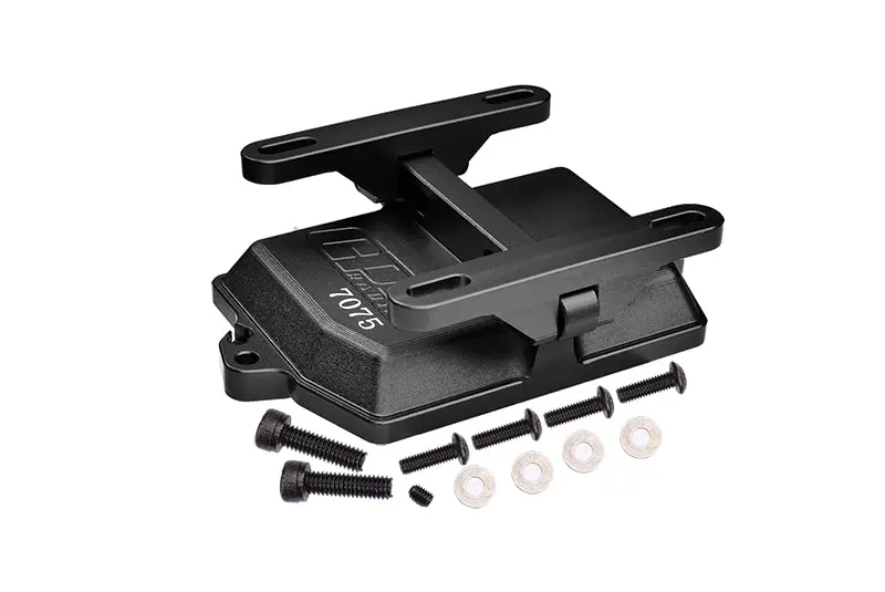 Aluminum 7075-T6 Receiver Box Cover With Electric Adjustment Bracket For 1:5 Traxxas X Maxx 6S / X Maxx 8S / Xrt 8S Monster Truck Upgrades - Black 1