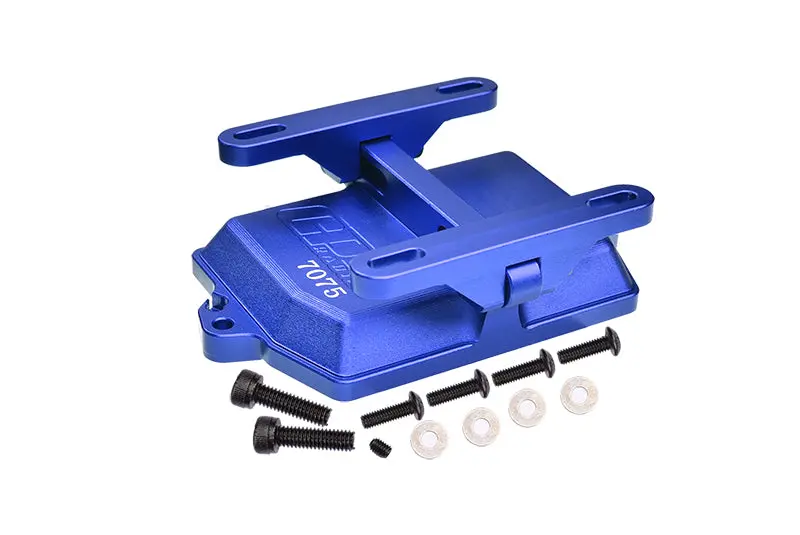 Aluminum 7075-T6 Receiver Box Cover With Electric Adjustment Bracket For 1:5 Traxxas X Maxx 6S / X Maxx 8S / Xrt 8S Monster Truck Upgrades - Blue 1