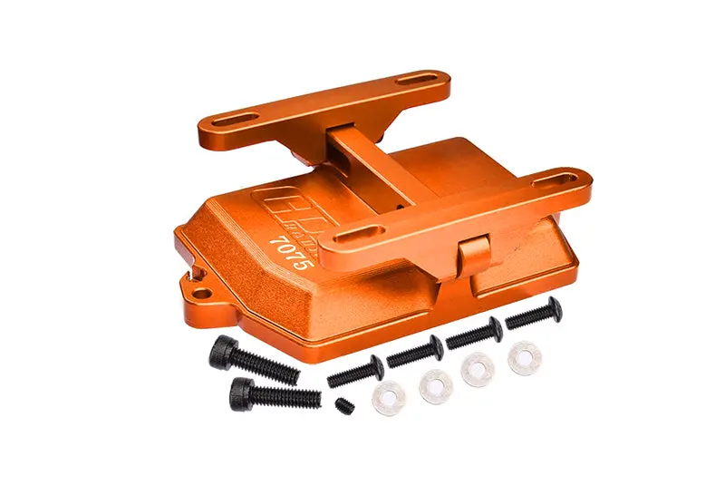 Aluminum 7075-T6 Receiver Box Cover With Electric Adjustment Bracket For 1:5 Traxxas X Maxx 6S / X Maxx 8S / Xrt 8S Monster Truck Upgrades - Orange 1