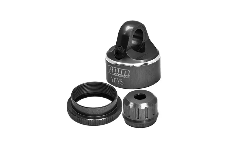 Aluminum 7075-T6 Shock Cap Set For Losi 1:4 Promoto-Mx Motorcycle Motorbike Rtr Los06000 Los06002 Upgrades - Black 1