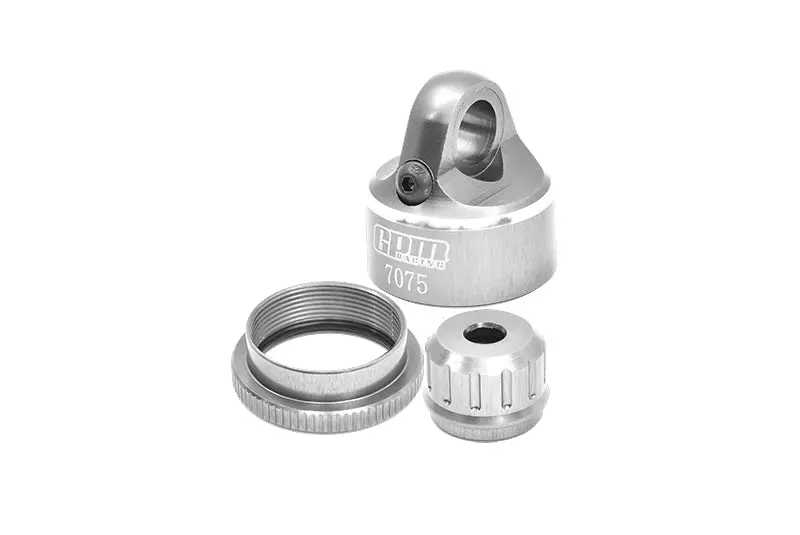 Aluminum 7075-T6 Shock Cap Set For Losi 1:4 Promoto-Mx Motorcycle Motorbike Rtr Los06000 Los06002 Upgrades - Silver 1