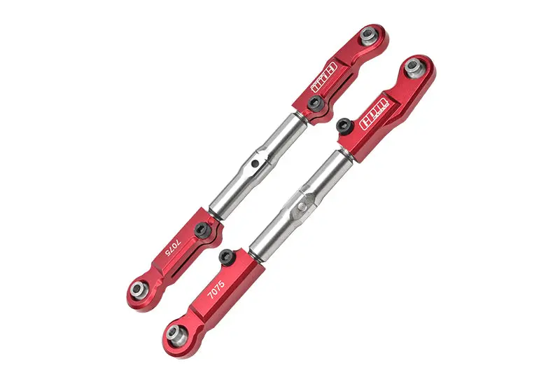 Aluminum 7075-T6 + Stainless Steel Front Camber Links For Traxxas 1/8 4Wd Sledge Monster Truck 95076-4 Upgrades - Red 1