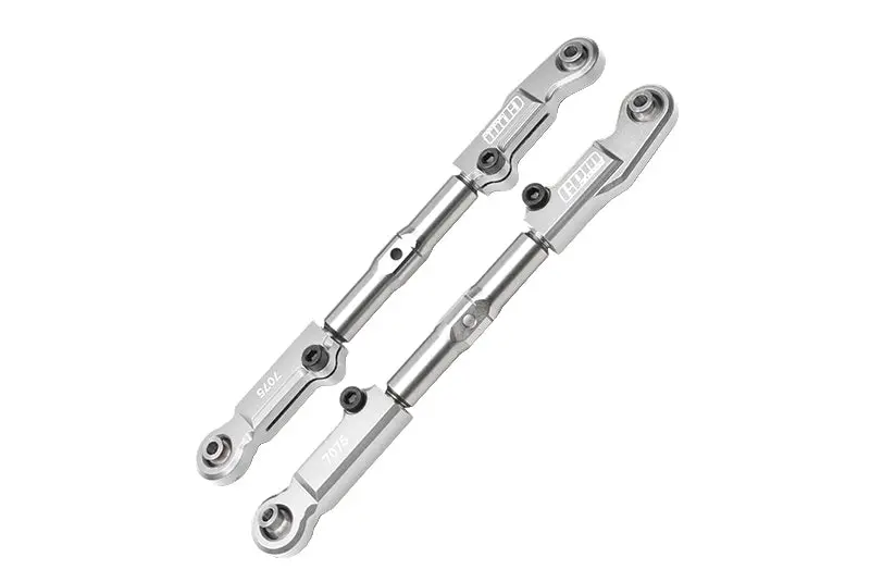 Aluminum 7075-T6 + Stainless Steel Front Camber Links For Traxxas 1/8 4Wd Sledge Monster Truck 95076-4 Upgrades - Silver 1