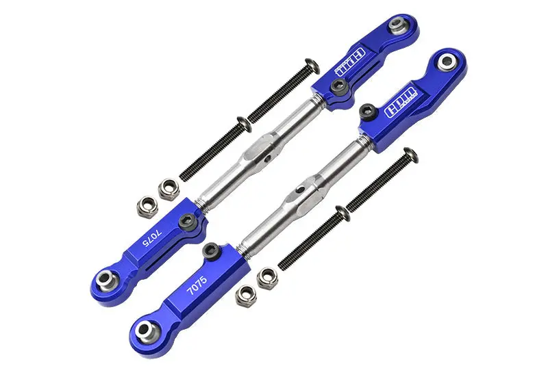 Aluminum 7075-T6 + Stainless Steel Rear Camber Links For Arrma 1/8 4Wd Electric Talion 6S Blx Ara106048 Upgrades - Blue 1