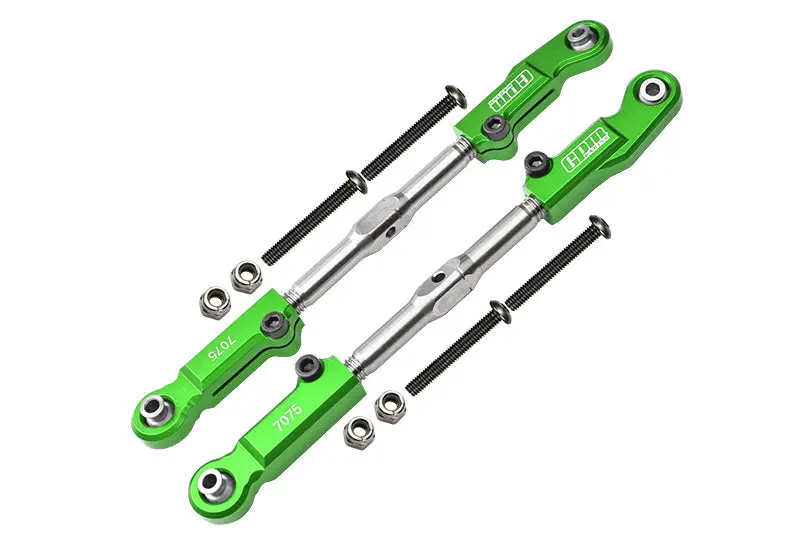 Aluminum 7075-T6 + Stainless Steel Rear Camber Links For Arrma 1/8 4Wd Electric Talion 6S Blx Ara106048 Upgrades - Green 1