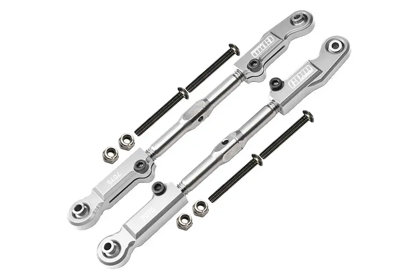 Aluminum 7075-T6 + Stainless Steel Rear Camber Links For Arrma 1/8 4Wd Electric Talion 6S Blx Ara106048 Upgrades - Silver 1
