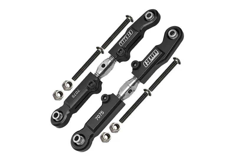Aluminum 7075-T6 + Stainless Steel Rear Camber Links For Arrma 1:7 Limitless All-Road / Imitless V2 / Infraction 6S / Infraction 6S V2 / Felony 6S / 1:8 Typhon 6S / Typhon 6S V5 - Black 1