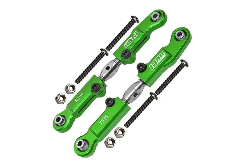 Aluminum 7075-T6 + Stainless Steel Rear Camber Links For Arrma 1:7 Limitless All-Road / Imitless V2 / Infraction 6S / Infraction 6S V2 / Felony 6S / 1:8 Typhon 6S / Typhon 6S V5 - Green 1