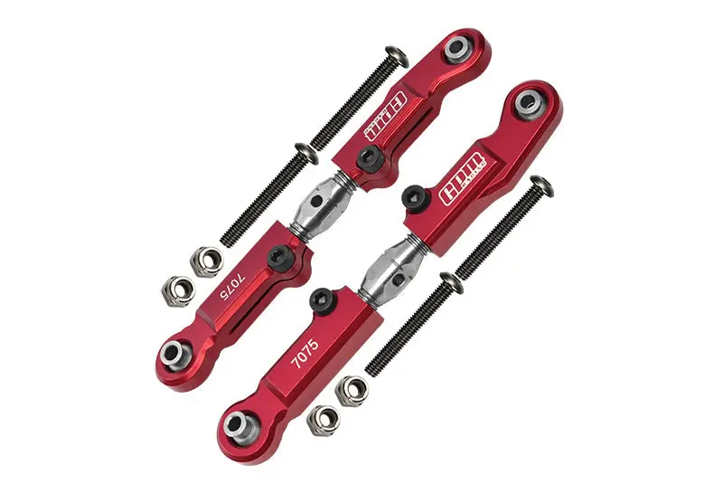 Aluminum 7075-T6 + Stainless Steel Rear Camber Links For Arrma 1:7 Limitless All-Road / Imitless V2 / Infraction 6S / Infraction 6S V2 / Felony 6S / 1:8 Typhon 6S / Typhon 6S V5 - Red 1