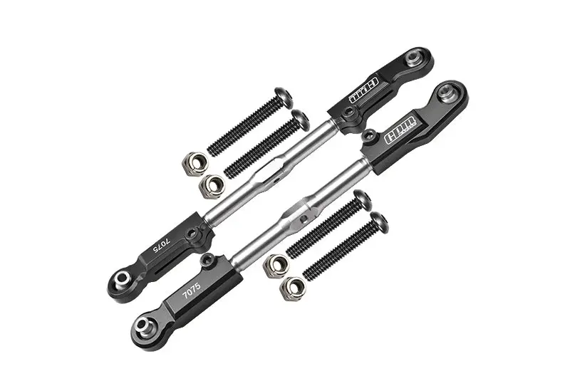 Aluminum 7075-T6 + Stainless Steel Rear Camber Links For Arrma 1:8 Kraton 6S / Outcast 6S / Talion 6S / Notorious 6S / Kraton Exb / Kraton 6S V5 / Notorious 6S V5 / 1:7 Fireteam 6S Upgrades - Black 1