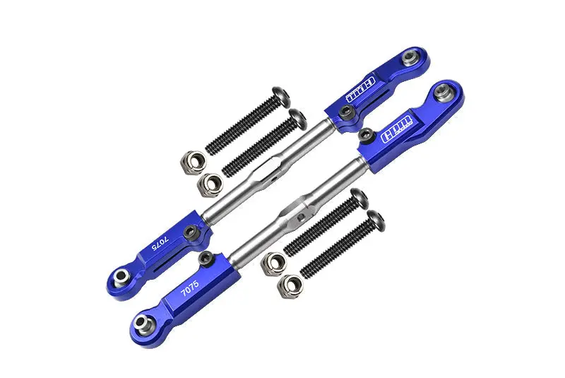 Aluminum 7075-T6 + Stainless Steel Rear Camber Links For Arrma 1:8 Kraton 6S / Outcast 6S / Talion 6S / Notorious 6S / Kraton Exb / Kraton 6S V5 / Notorious 6S V5 / 1:7 Fireteam 6S Upgrades - Blue 1