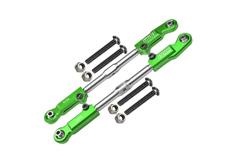 Aluminum 7075-T6 + Stainless Steel Rear Camber Links For Arrma 1:8 Kraton 6S / Outcast 6S / Talion 6S / Notorious 6S / Kraton Exb / Kraton 6S V5 / Notorious 6S V5 / 1:7 Fireteam 6S Upgrades - Green 1