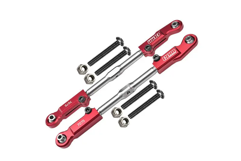 Aluminum 7075-T6 + Stainless Steel Rear Camber Links For Arrma 1:8 Kraton 6S / Outcast 6S / Talion 6S / Notorious 6S / Kraton Exb / Kraton 6S V5 / Notorious 6S V5 / 1:7 Fireteam 6S Upgrades - Red 1
