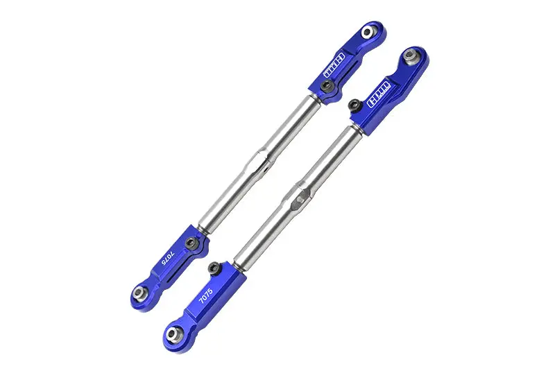 Aluminum 7075-T6 + Stainless Steel Rear Camber Links For Traxxas 1/8 4Wd Sledge Monster Truck 95076-4 Upgrades - Blue 1