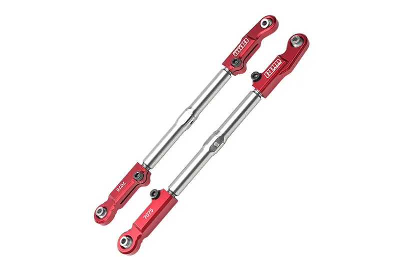 Aluminum 7075-T6 + Stainless Steel Rear Camber Links For Traxxas 1/8 4Wd Sledge Monster Truck 95076-4 Upgrades - Red 1