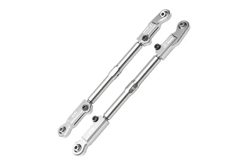 Aluminum 7075-T6 + Stainless Steel Rear Camber Links For Traxxas 1/8 4Wd Sledge Monster Truck 95076-4 Upgrades - Silver 1
