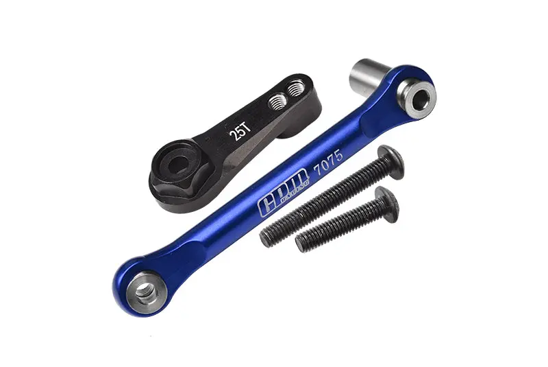 Aluminum 7075-T6 Tie Rod + 25T Servo Horn For Losi 1:10 Lasernut U4 Tenacity Los03028 / Tenacity Db Pro Los03027v2 Upgrades - Black 1