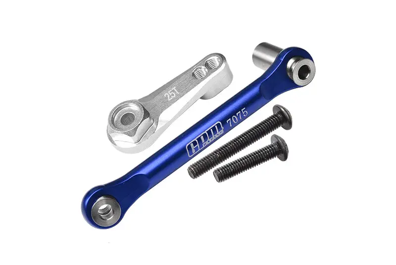 Aluminum 7075-T6 Tie Rod + 25T Servo Horn For Losi 1:10 Lasernut U4 Tenacity Los03028 / Tenacity Db Pro Los03027v2 Upgrades - Silver 1