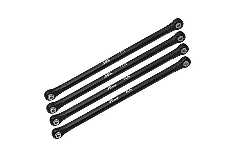 Aluminum 7075-T6 Upper Link Bar Set For Losi 1:8 Lmt 4Wd Solid Axle Monster Truck Los04022 / Son-Uva Digger Los04021 Upgrades - Black 1