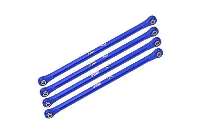 Aluminum 7075-T6 Upper Link Bar Set For Losi 1:8 Lmt 4Wd Solid Axle Monster Truck Los04022 / Son-Uva Digger Los04021 Upgrades - Blue 1