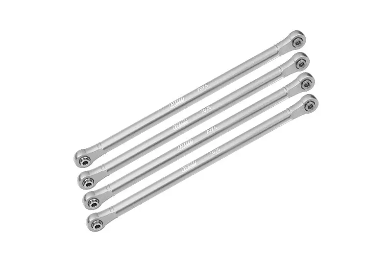 Aluminum 7075-T6 Upper Link Bar Set For Losi 1:8 Lmt 4Wd Solid Axle Monster Truck Los04022 / Son-Uva Digger Los04021 Upgrades - Silver 1