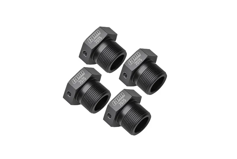Aluminum 7075-T6 Wheel Hex For Arrma 1:5 4Wd Kraton 8S Blx / Outcast 8S Blx / Kraton Exb / Outcast Exb Upgrades - Black 1