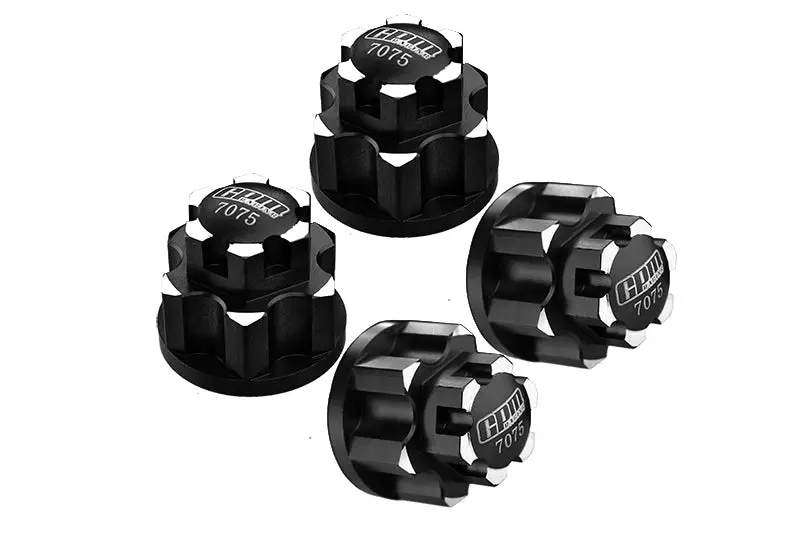 Aluminum 7075-T6 Wheel Lock For For Arrma 1:5 Kraton 8S / Outcast 8S / Kraton Exb Roller / Outcast Exb Roller Upgrades - Black 1