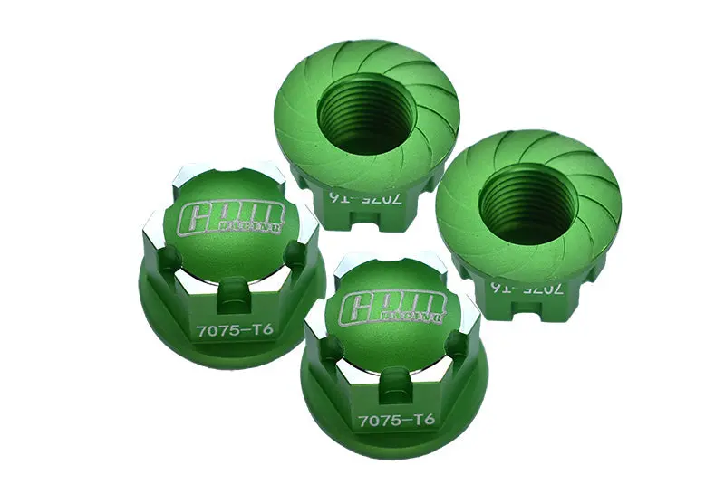 Aluminum 7075-T6 Wheel Lock For Traxxas 1:10 E-Revo 2.0 Vxl-86086-4 / Maxx With Widemaxx-89086-4 / 1:8 4Wd Sledge-95076-4 Monster Truck Upgrades - Green 1