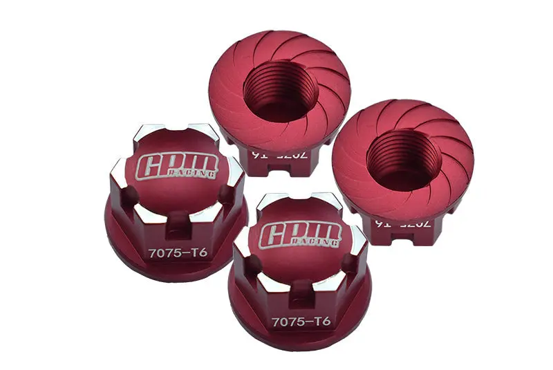 Aluminum 7075-T6 Wheel Lock For Traxxas 1:10 E-Revo 2.0 Vxl-86086-4 / Maxx With Widemaxx-89086-4 / 1:8 4Wd Sledge-95076-4 Monster Truck Upgrades - Red 1