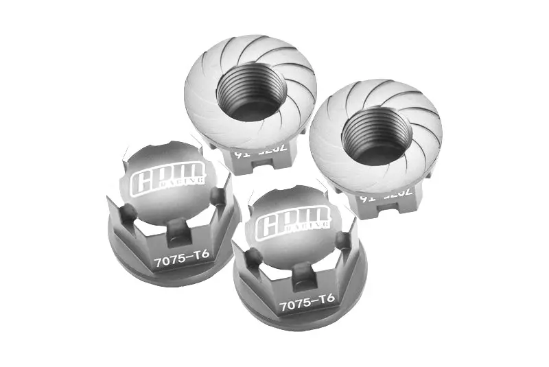 Aluminum 7075-T6 Wheel Lock For Traxxas 1:10 E-Revo 2.0 Vxl-86086-4 / Maxx With Widemaxx-89086-4/1:8 4Wd Sledge-95076-4 Monster Truck Upgrades - Silver 1